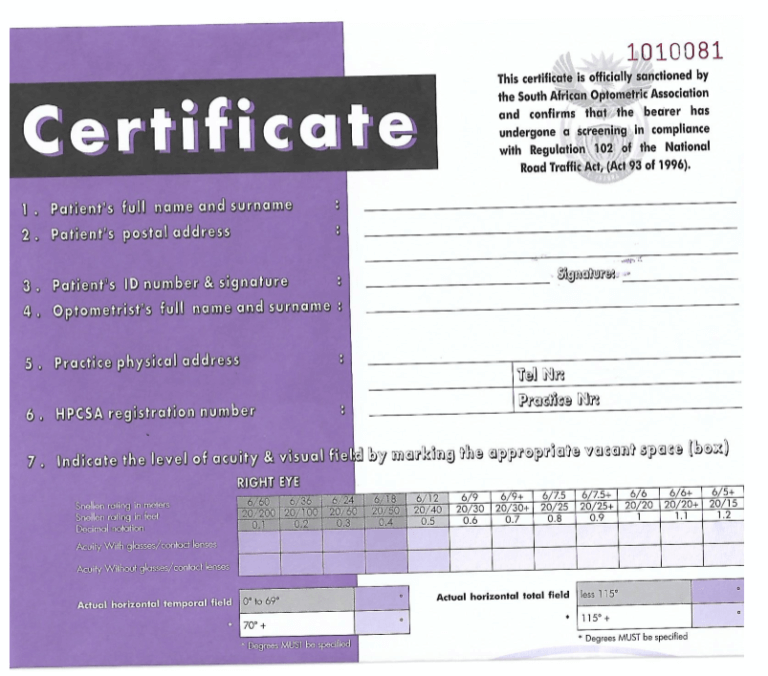 Drivers License Screening Certificates Bedfordview
