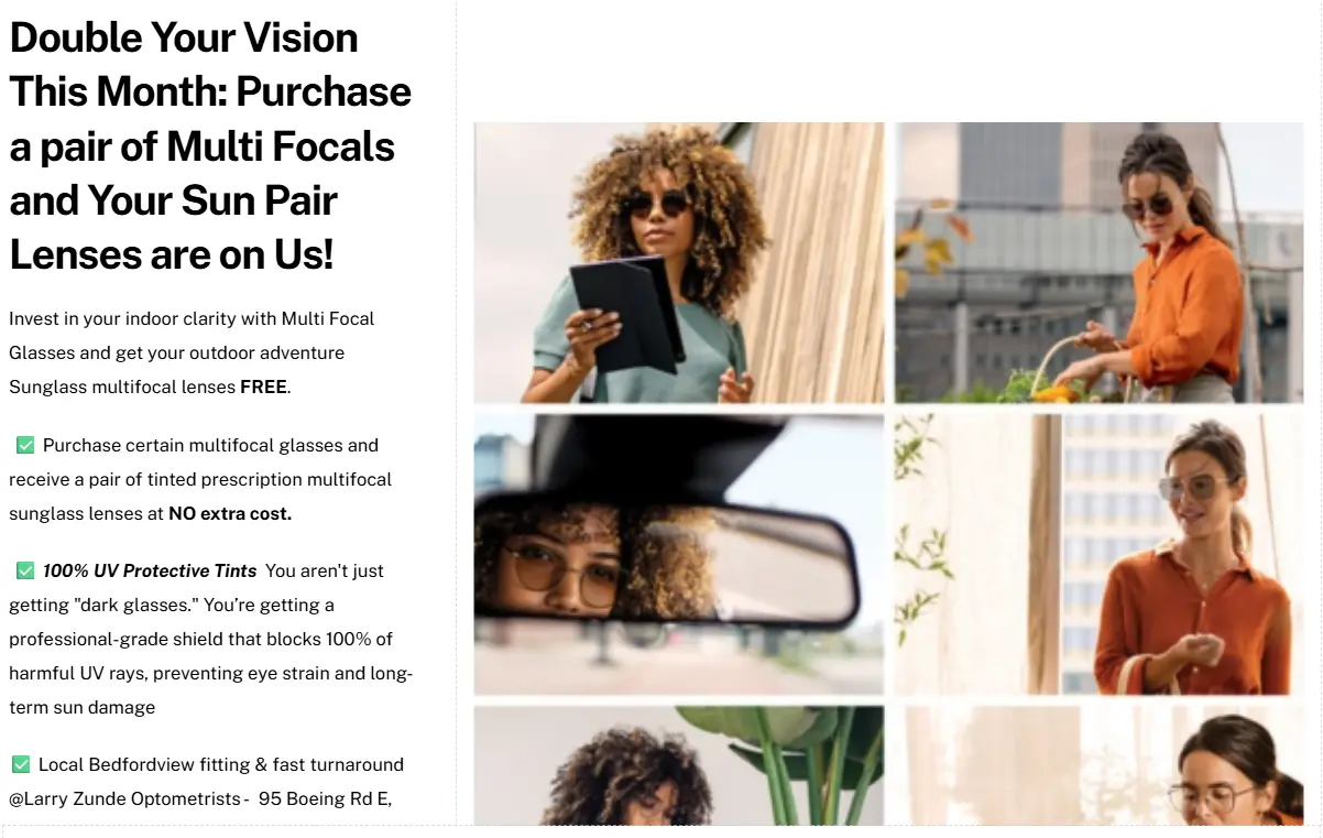 Optometry Promotions Bedfordview